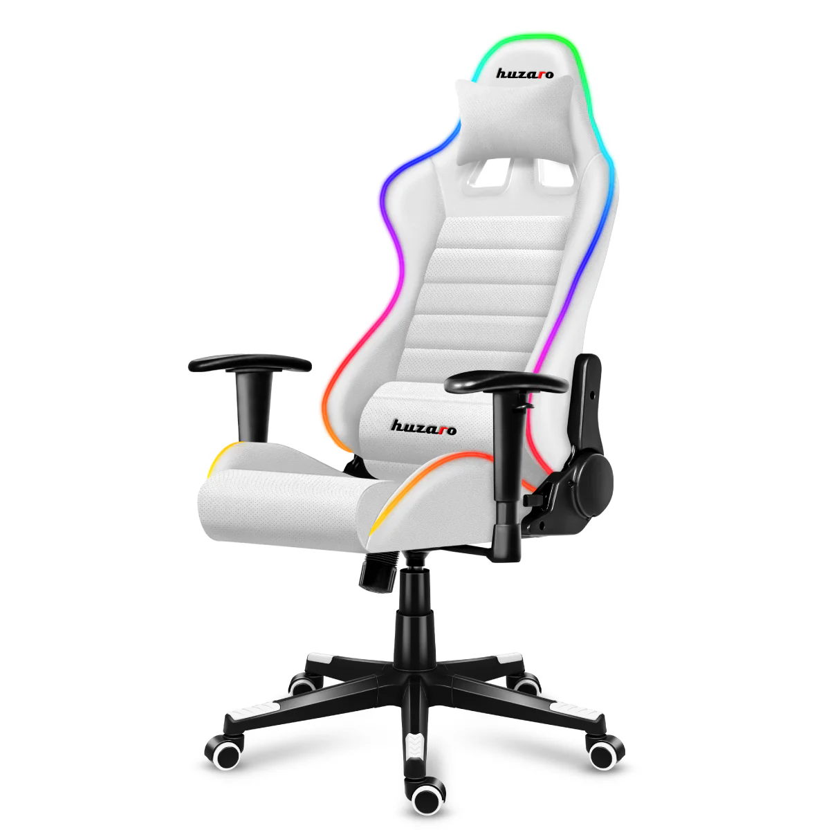 Fotel Gamingowy HUZARO FORCE 6.0 White RGB OUTLET - Image 17