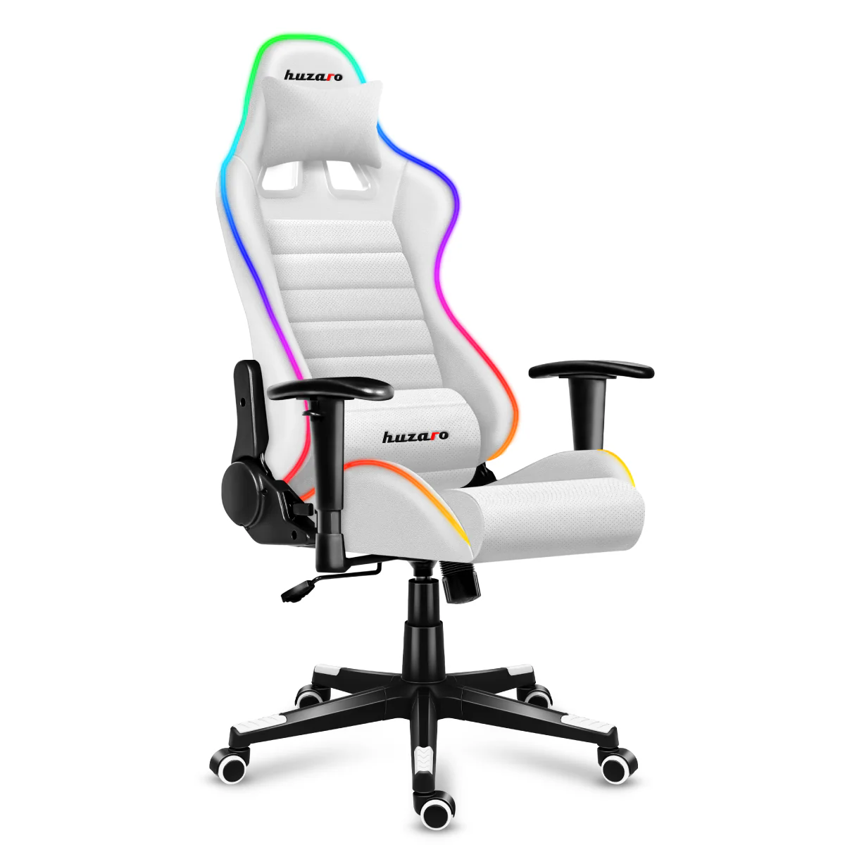 Fotel Gamingowy HUZARO FORCE 6.0 White RGB OUTLET - Image 20