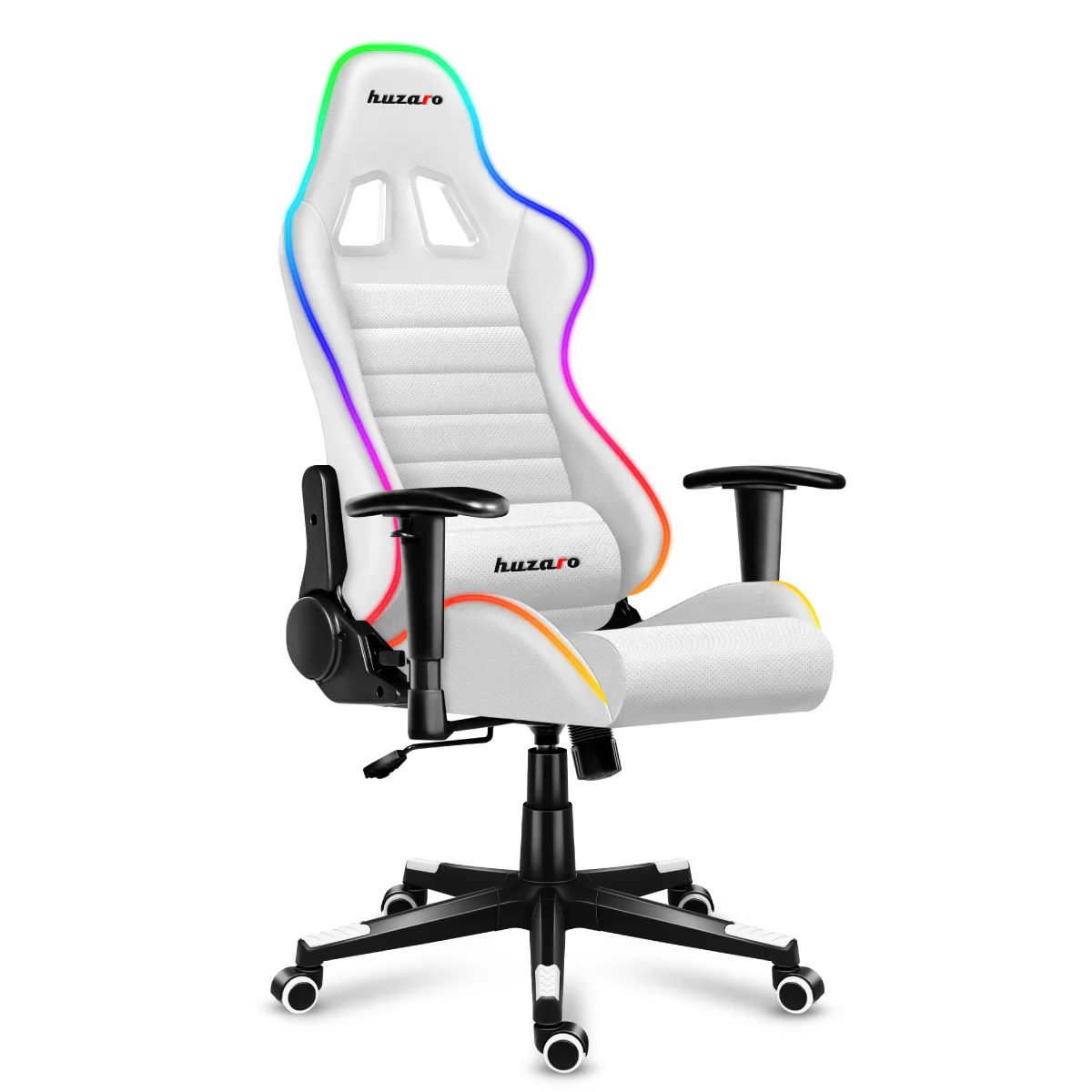 Fotel Gamingowy HUZARO FORCE 6.0 White RGB OUTLET - Image 21