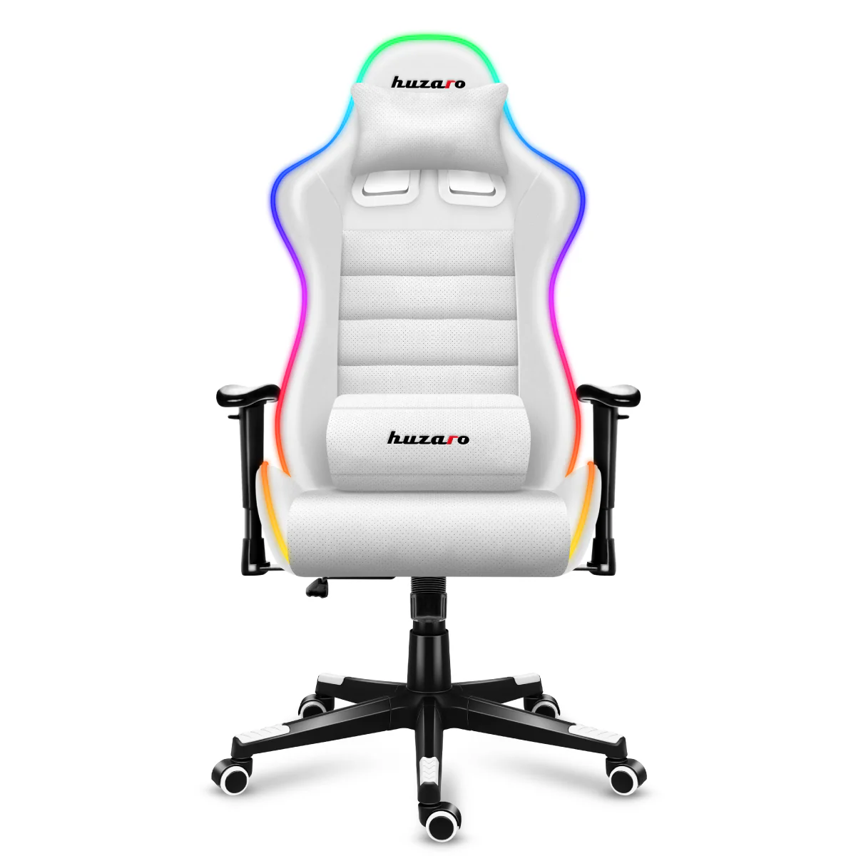 Fotel Gamingowy HUZARO FORCE 6.0 White RGB OUTLET - Image 3