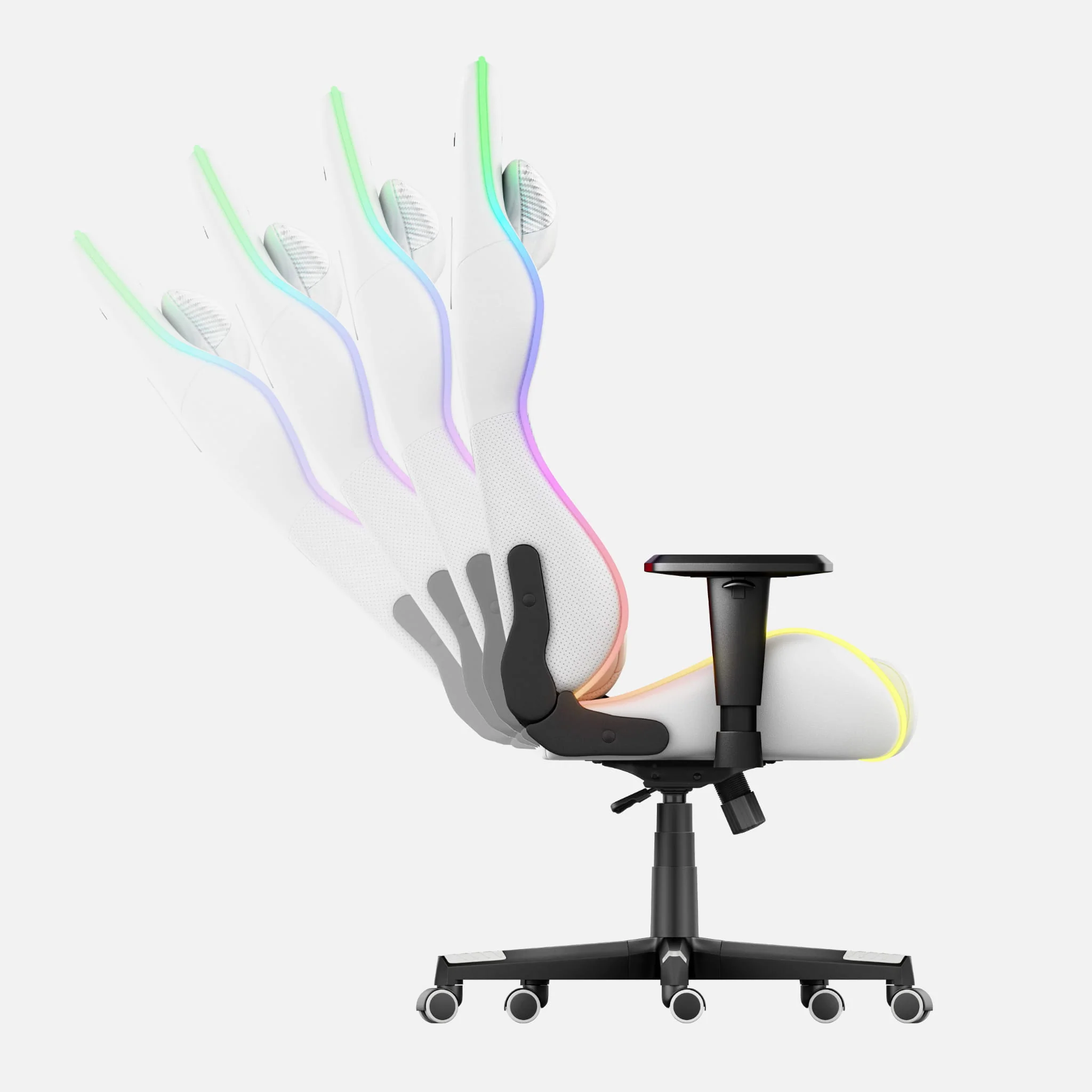 Fotel Gamingowy HUZARO FORCE 6.2  White RGB LED - Image 10