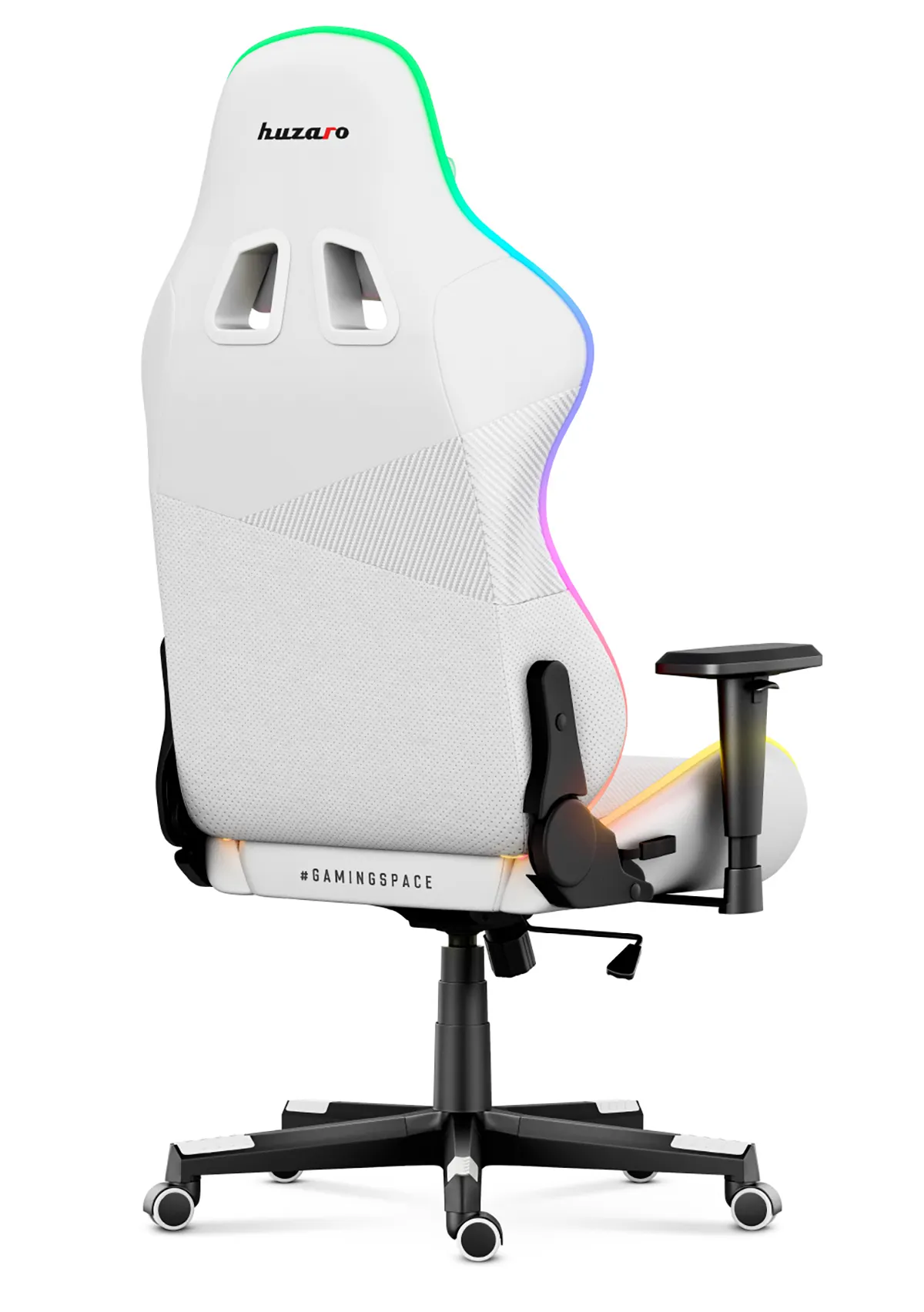 Fotel Gamingowy HUZARO FORCE 6.2  White RGB LED - Image 4