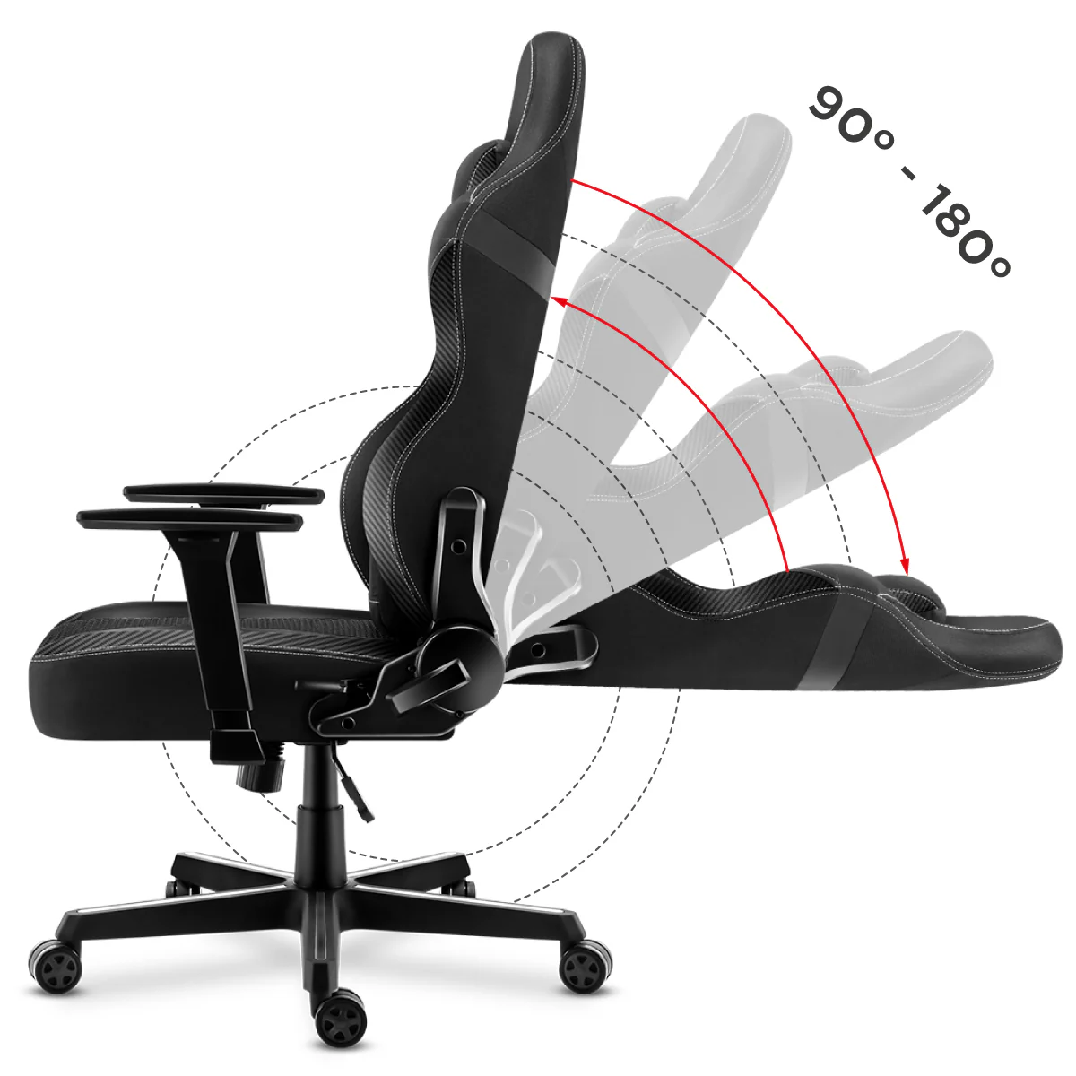 Fotel Gamingowy HUZARO FORCE 7.7 Black OUTLET - Image 4