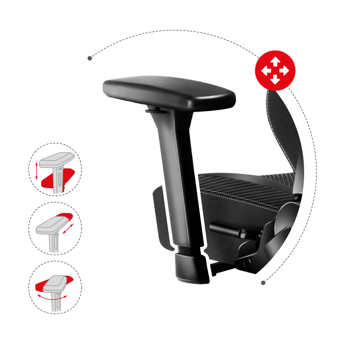 Fotel Gamingowy HUZARO FORCE 7.7 Black OUTLET - Image 9