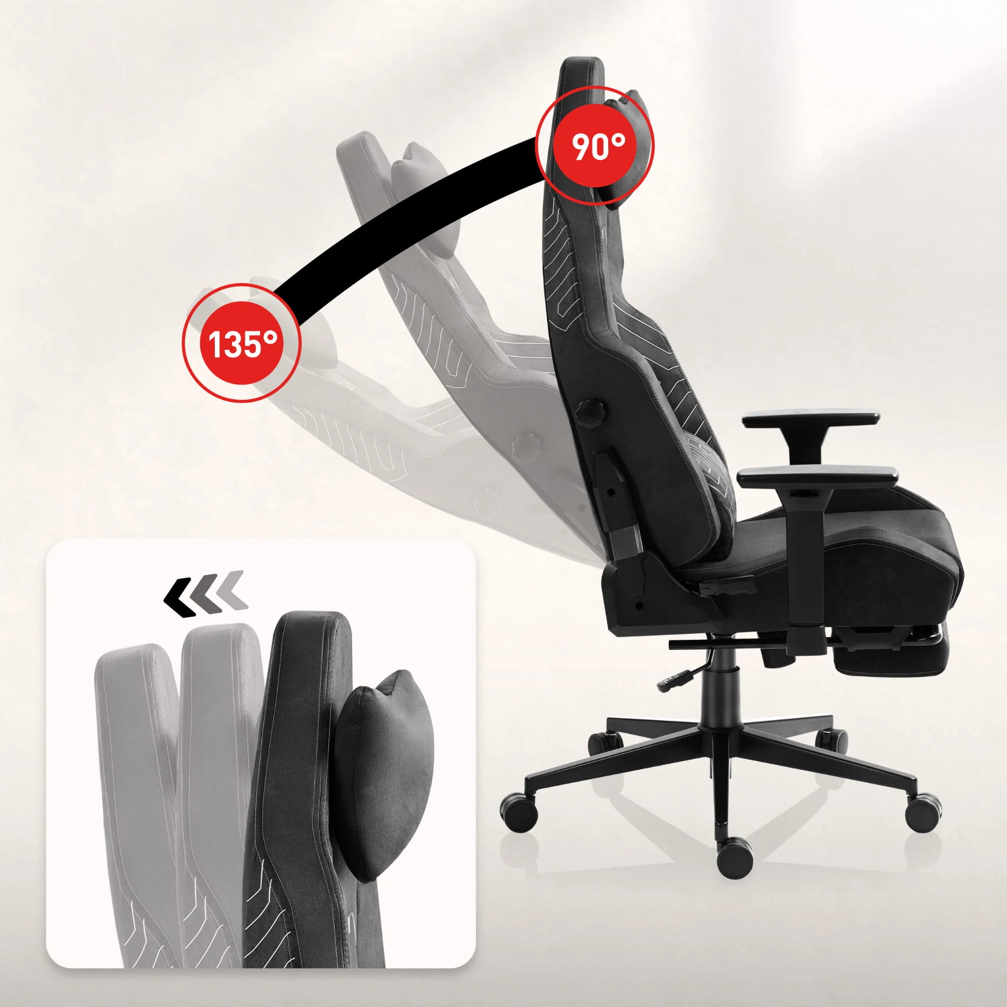Fotel Gamingowy HUZARO FORCE 8.1 Black - Image 6