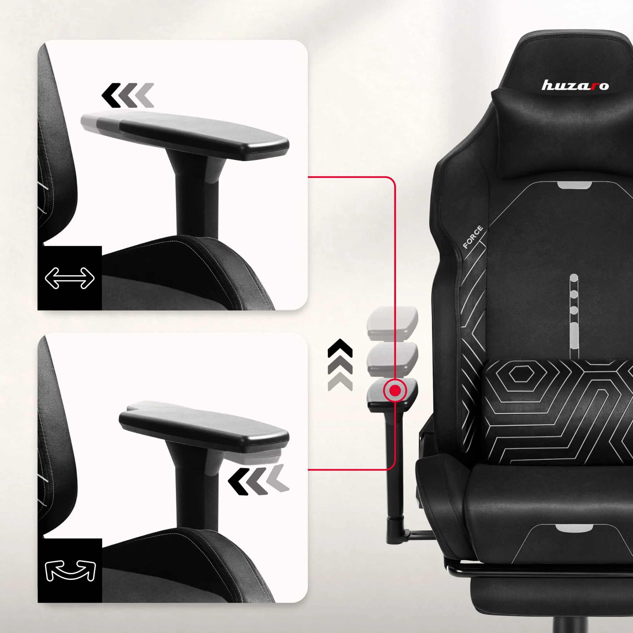 Fotel Gamingowy HUZARO FORCE 8.1 Black - Image 7