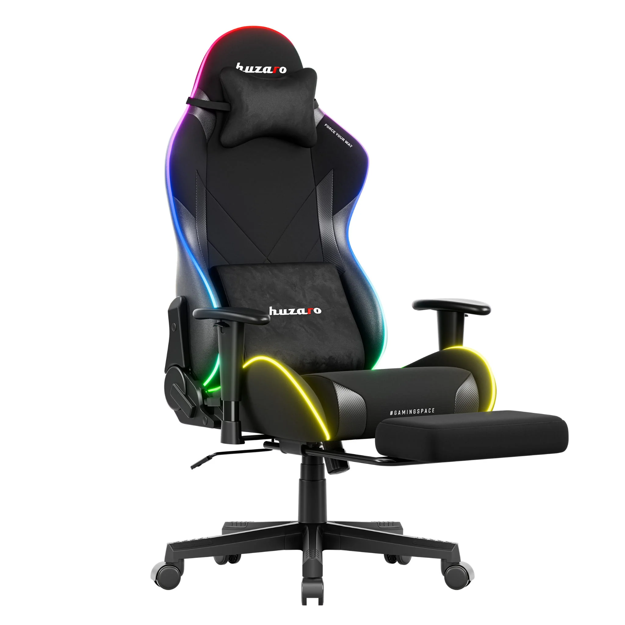 Fotel gamingowy LED Huzaro Force 5.7 Black RGB - Image 8