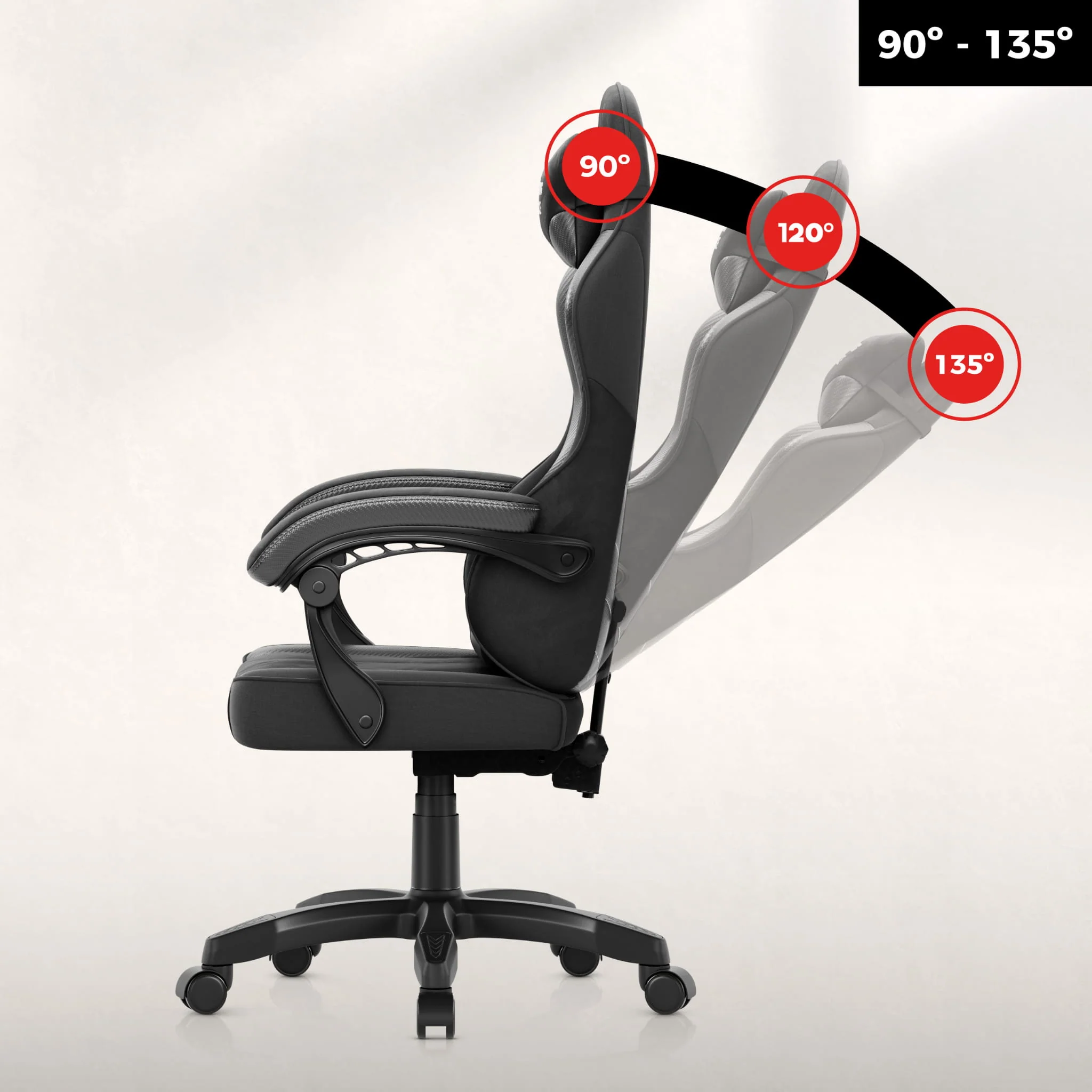 Fotel gamingowy welurowy Huzaro Force 2.7 Black Carbon OUTLET - Image 10