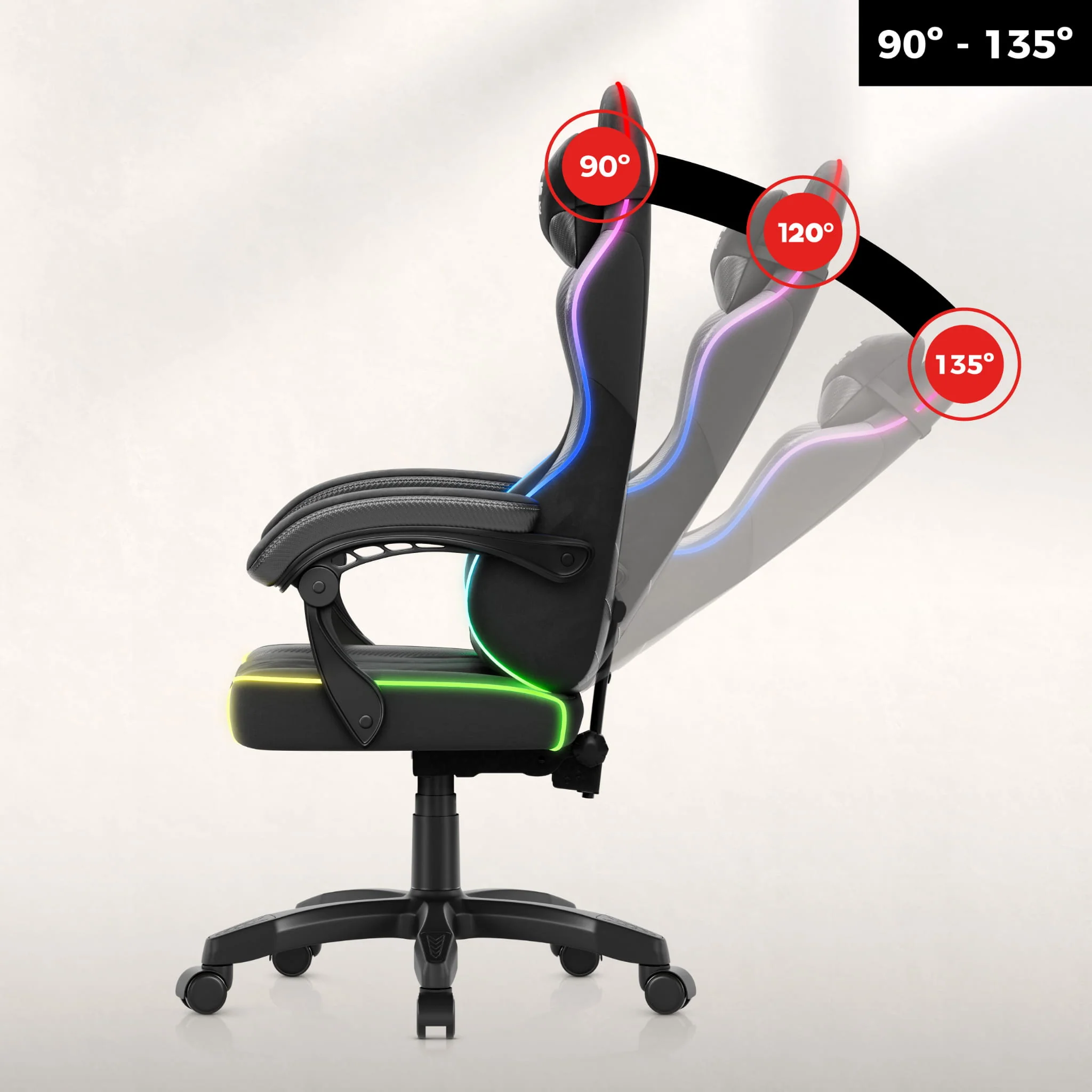 Fotel gamingowy welurowy Huzaro Force 2.7 RGB Black - Image 10