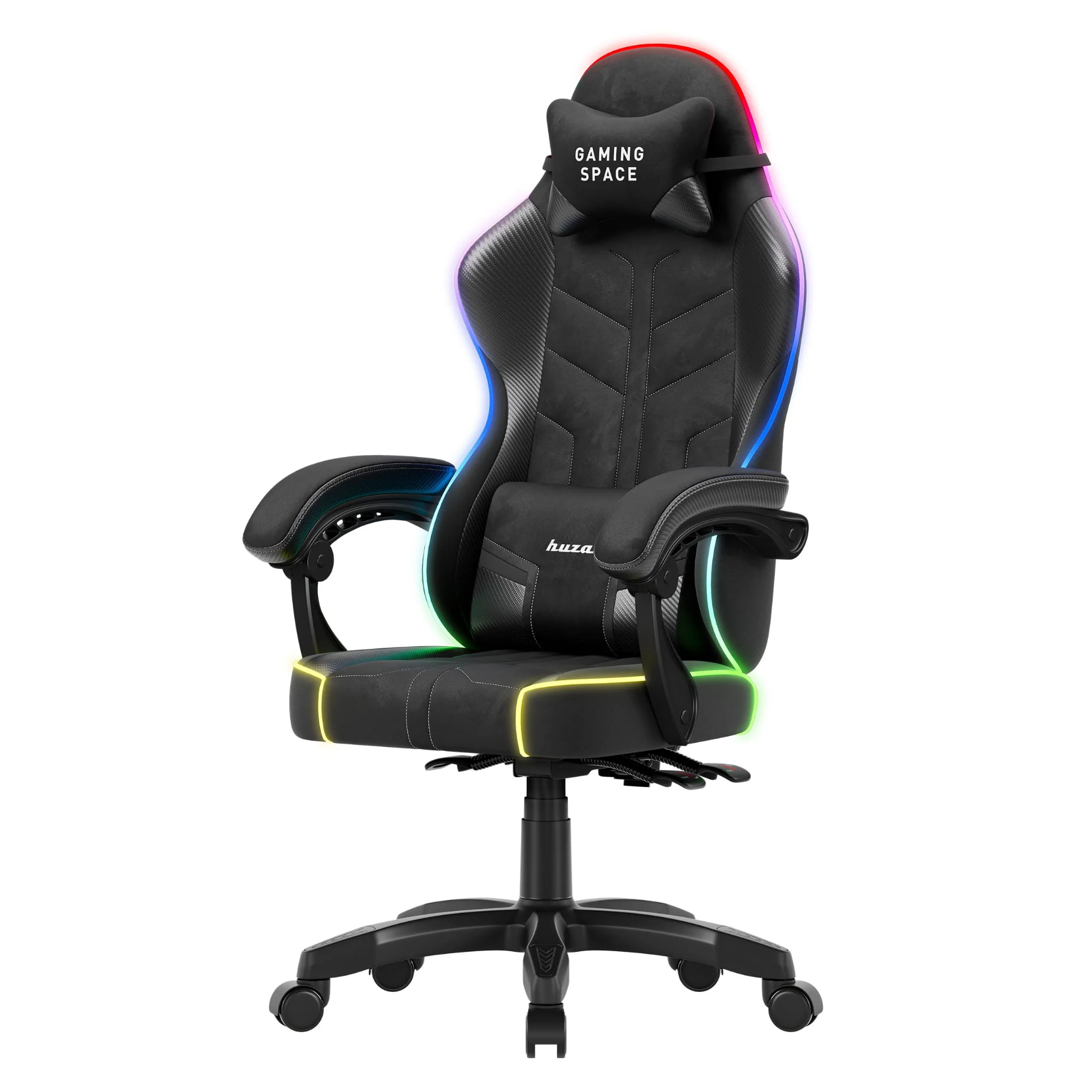 Fotel gamingowy welurowy Huzaro Force 2.7 RGB Black - Image 5