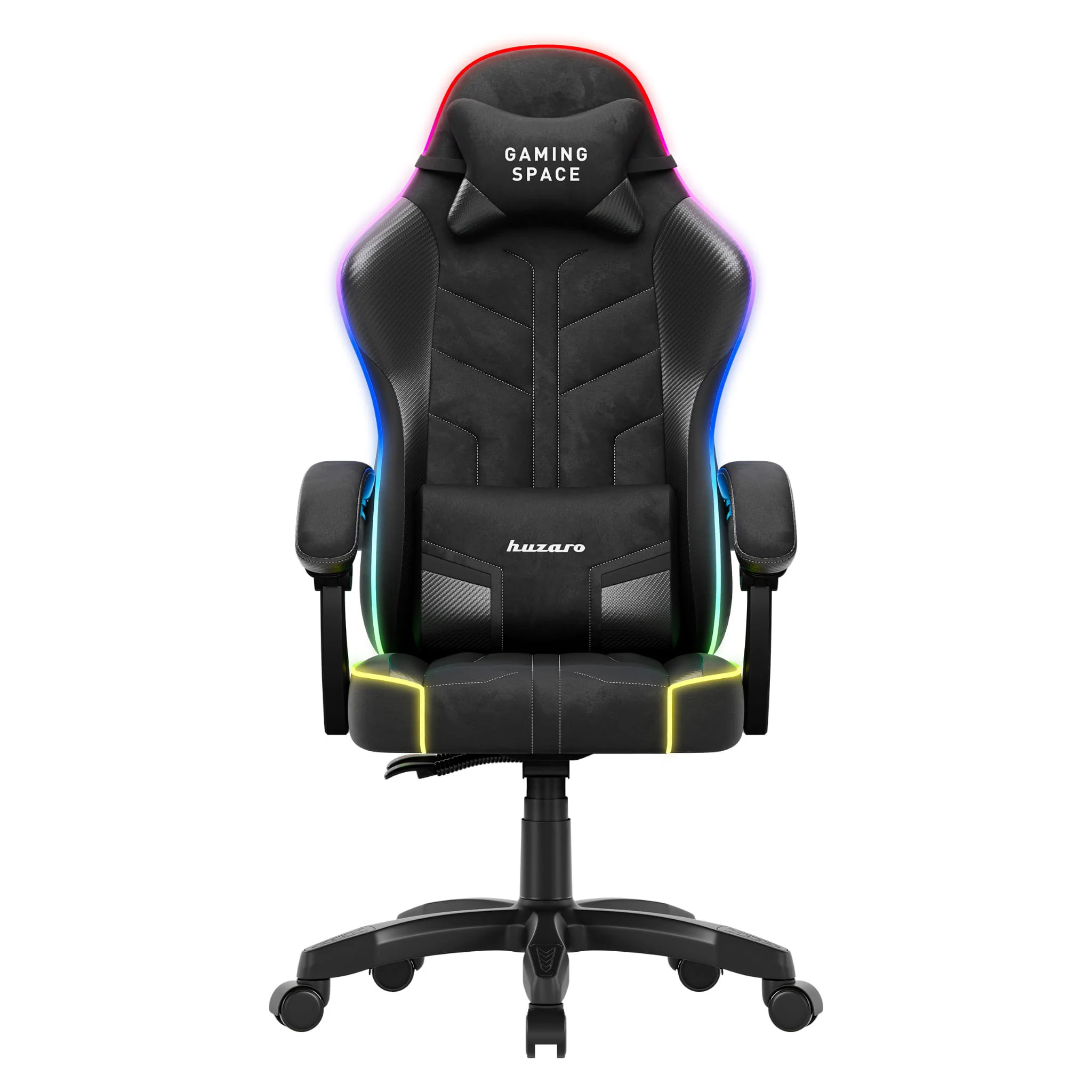 Fotel gamingowy welurowy Huzaro Force 2.7 RGB Black OUTLET - Image 2