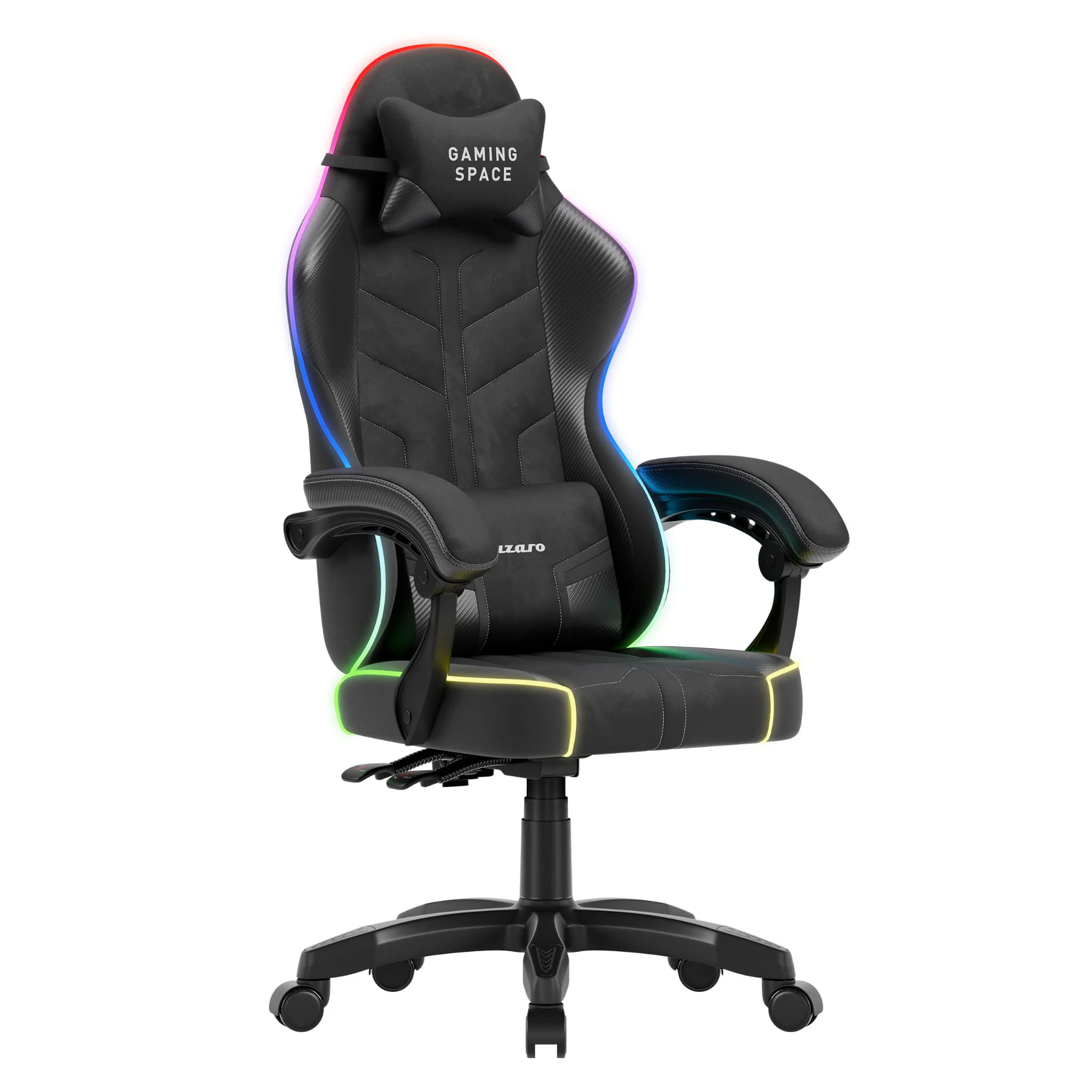 Fotel gamingowy welurowy Huzaro Force 2.7 RGB Black OUTLET - Image 6