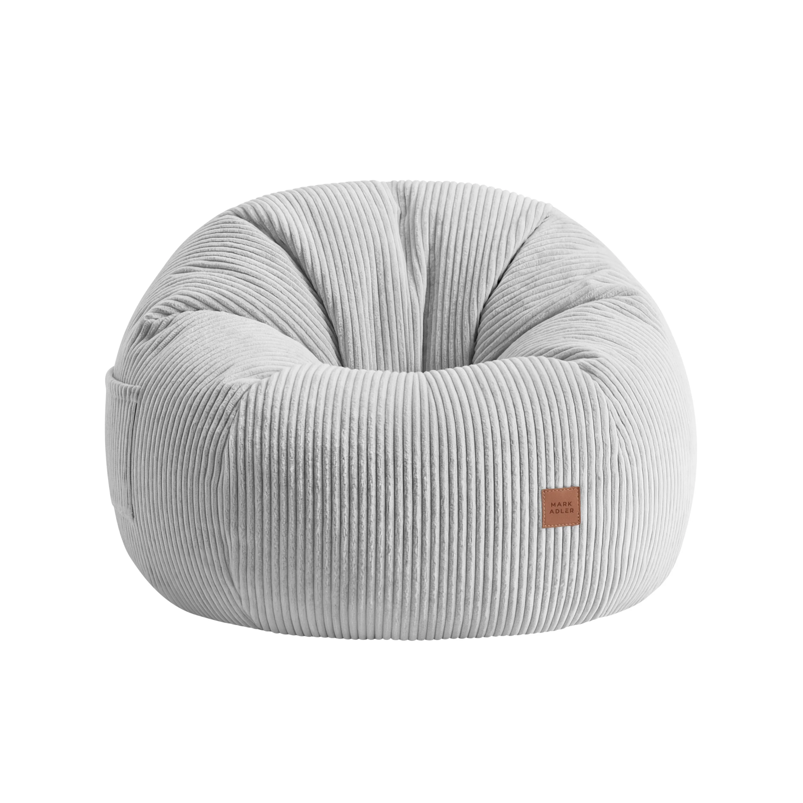Fotel pufa sztruksowa z podnóżkiem Mark Adler Comfy 3.0 Grey - Image 5