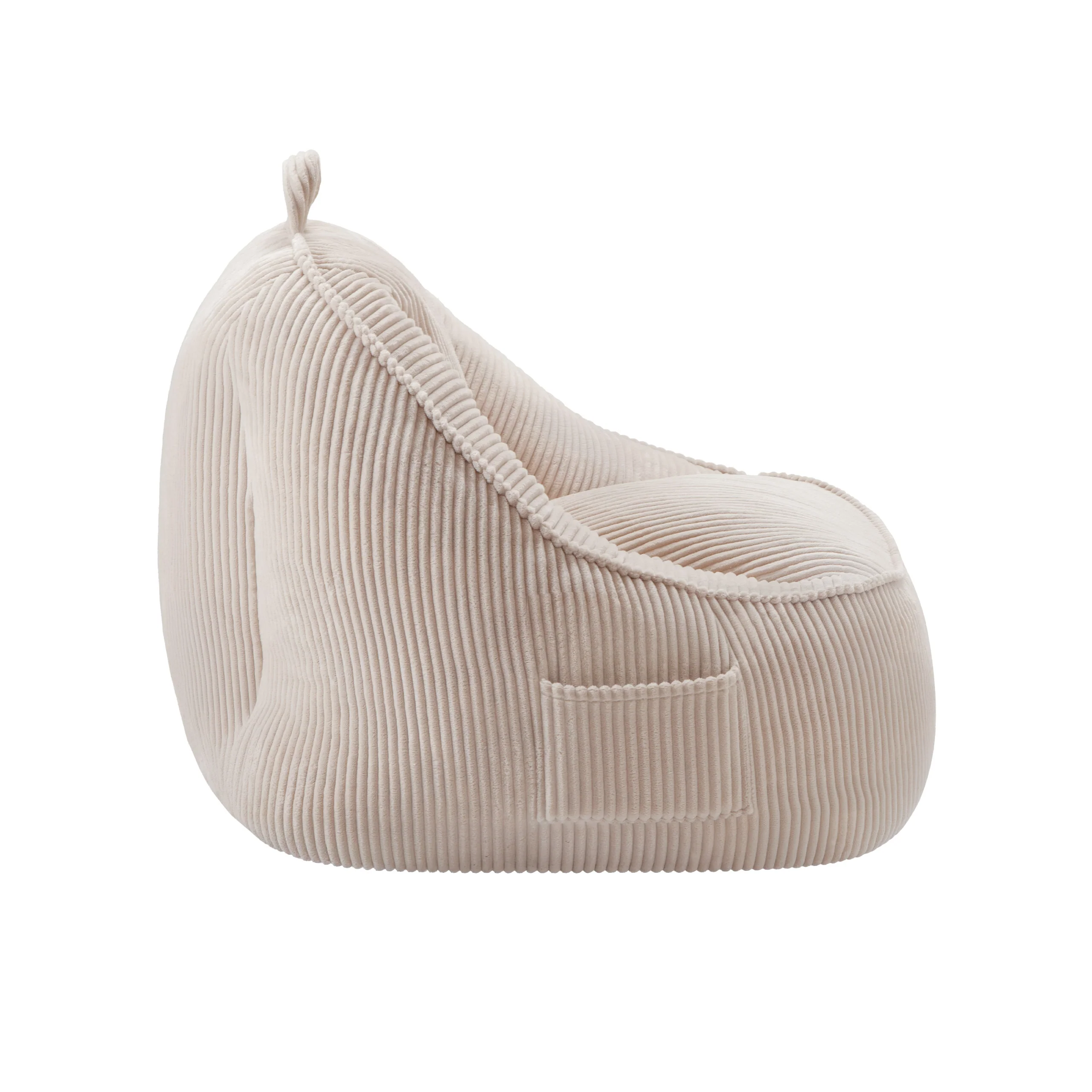 Fotel pufa z oparciem sztruksowa Mark Adler Comfy 4.0 Beige - Image 6