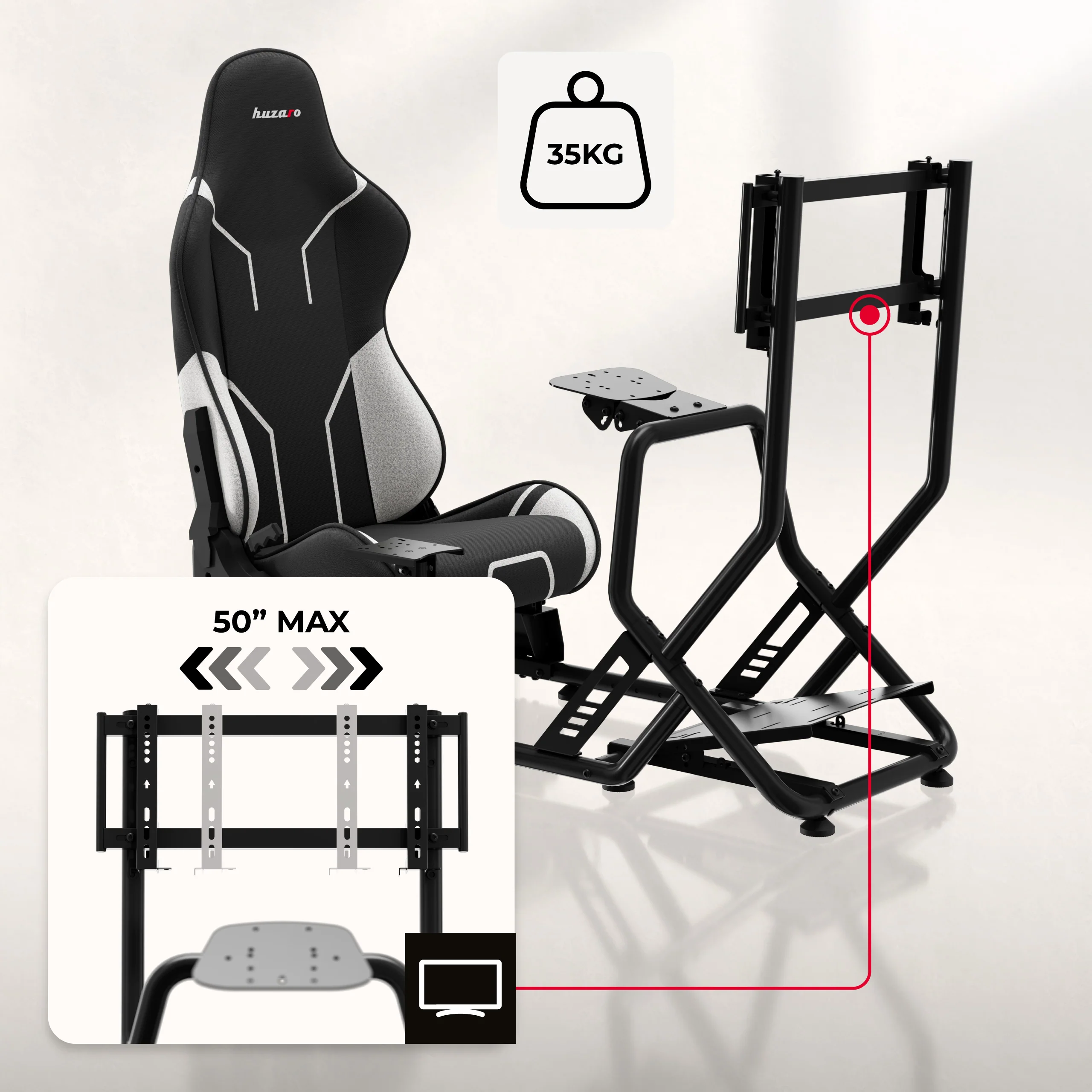 Kokpit wyścigowy Huzaro Speed 6.0 sim racing - Image 3