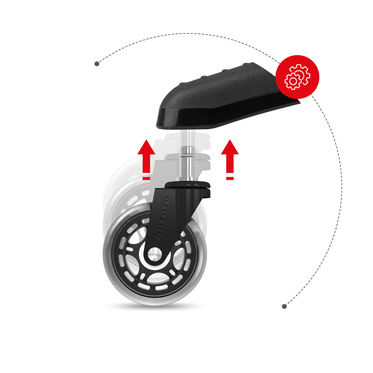 Kółka do fotela Casters 2.0 Black - Image 4
