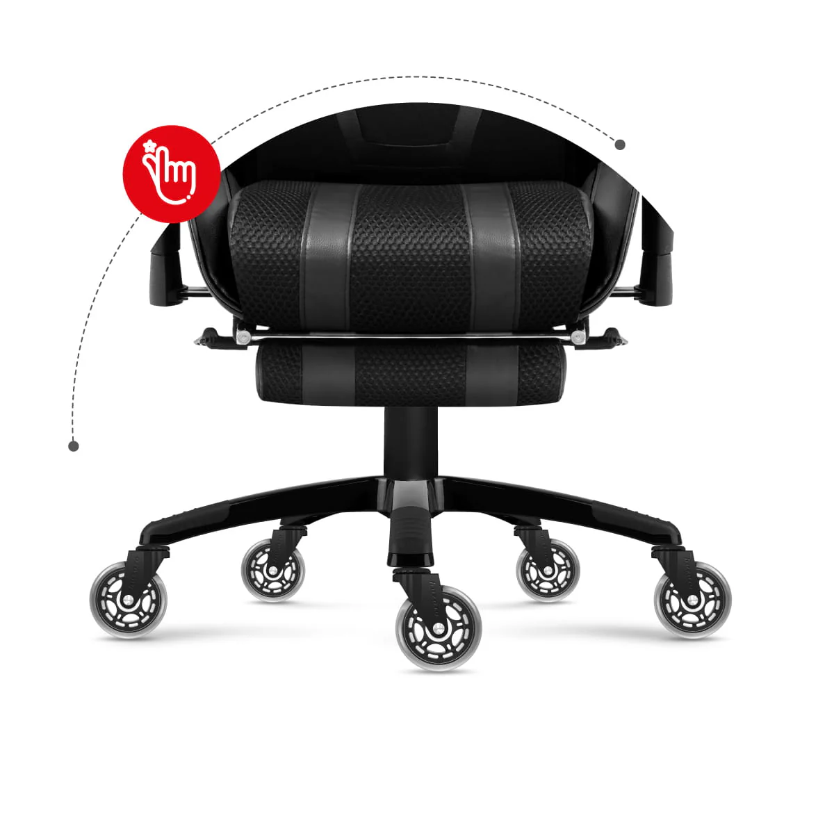 Kółka do fotela Casters 2.0 Black - Image 5