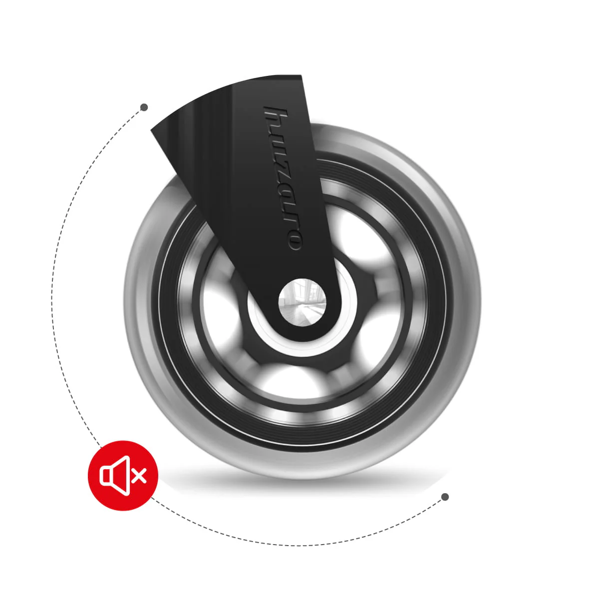 Kółka do fotela Casters 2.0 Black - Image 7