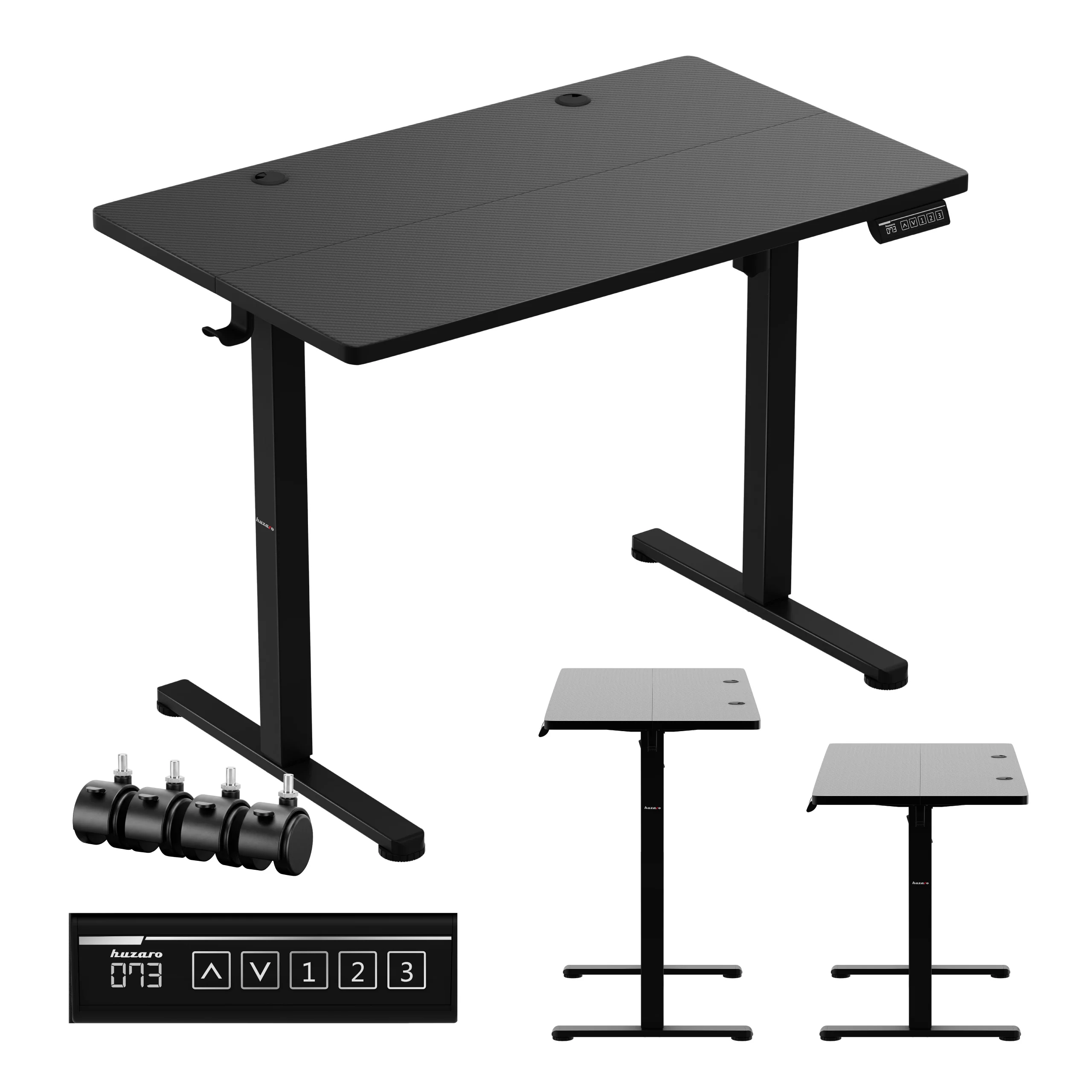 Regulowane biurko na kółkach elektryczne Huzaro Hero 7.8 Black - Image 10