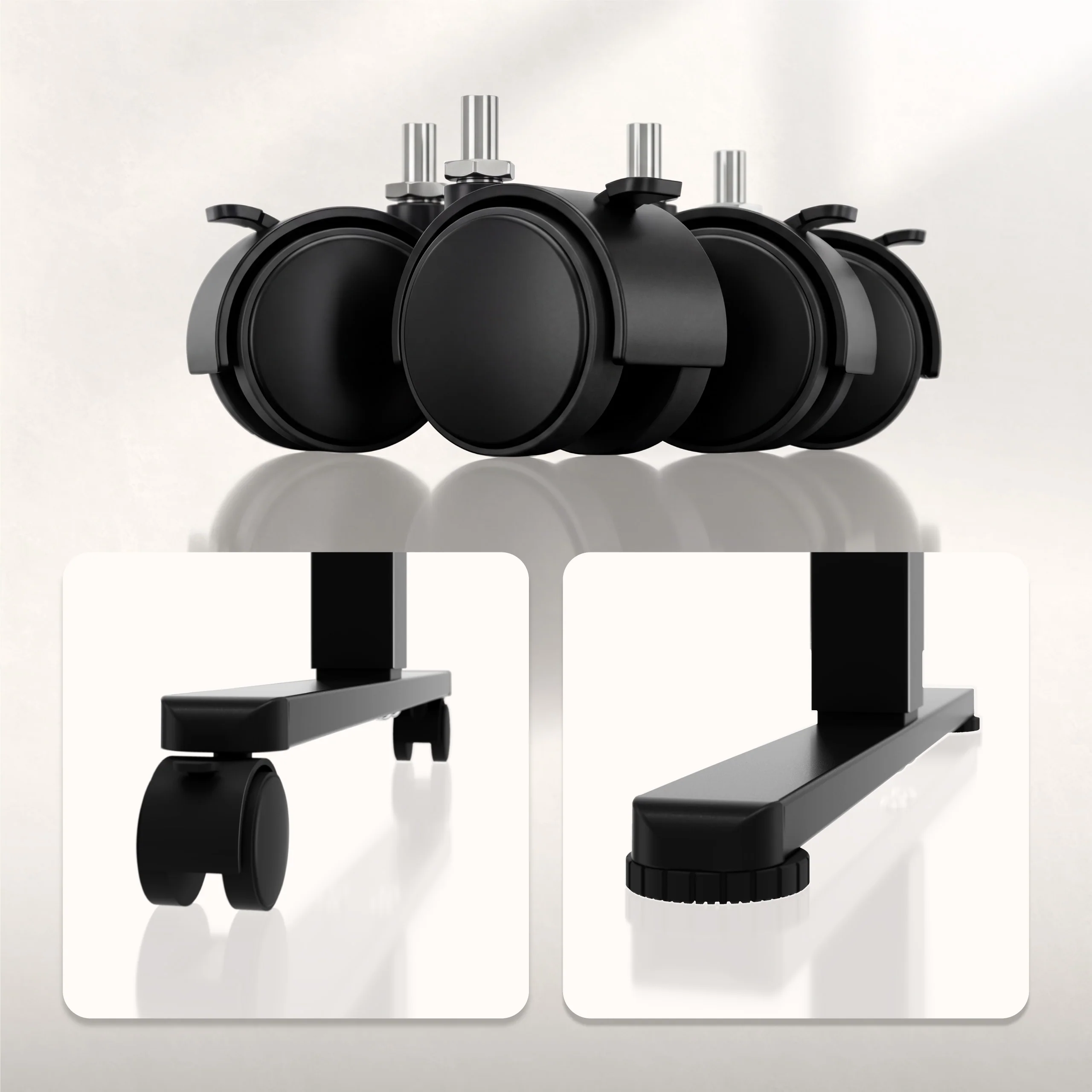 Regulowane biurko na kółkach elektryczne Huzaro Hero 7.8 Black - Image 19