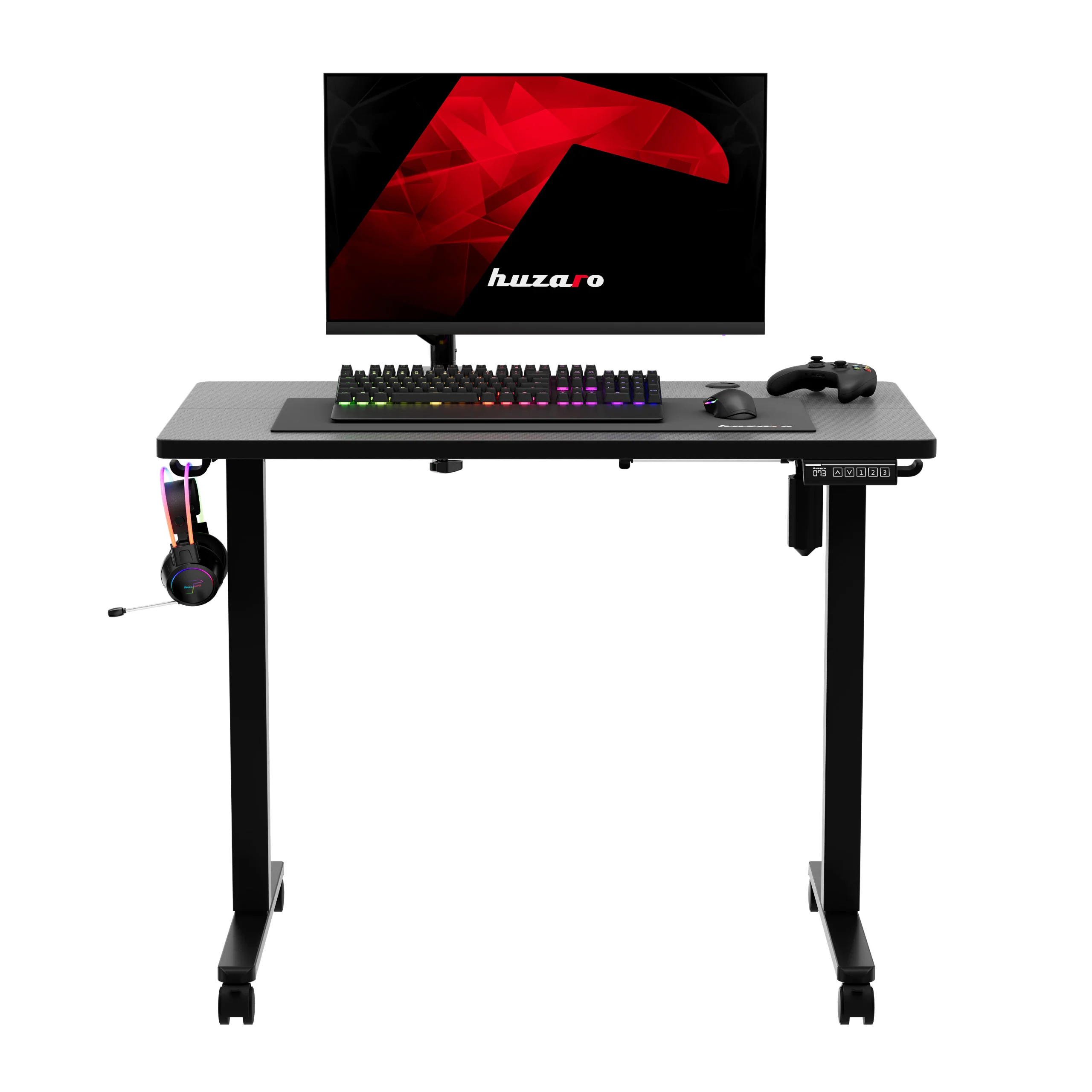 Regulowane biurko na kółkach elektryczne Huzaro Hero 7.8 Black - Image 6