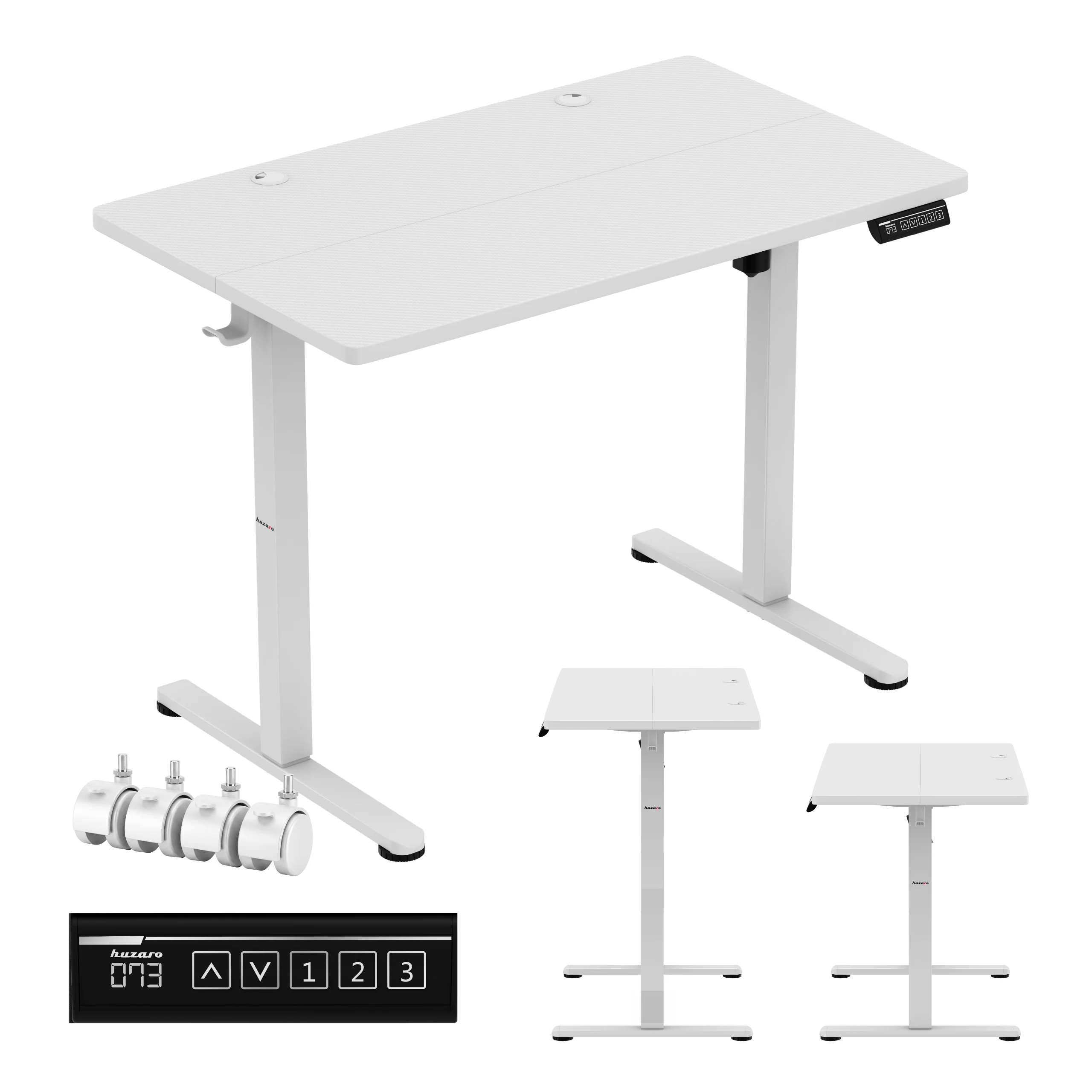 Regulowane biurko na kółkach elektryczne Huzaro Hero 7.8 White - Image 10