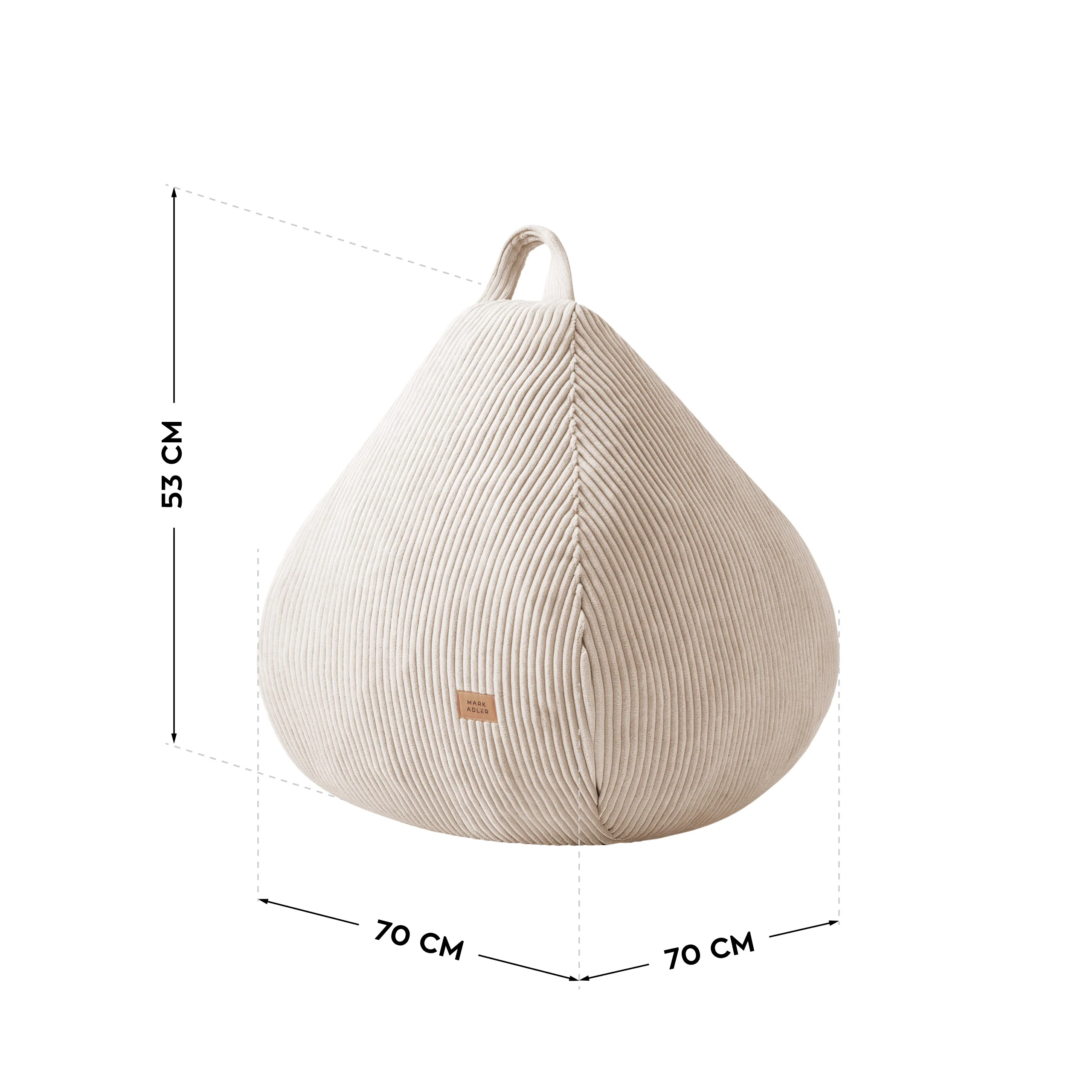 Sztruksowa pufa worek beżowa Mark Adler Comfy 1.0 Beige - Image 8