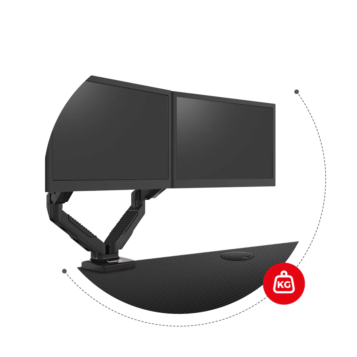 Uchwyt obrotowy  Huzaro Motion 2.3 na dwa monitory OUTLET - Image 13