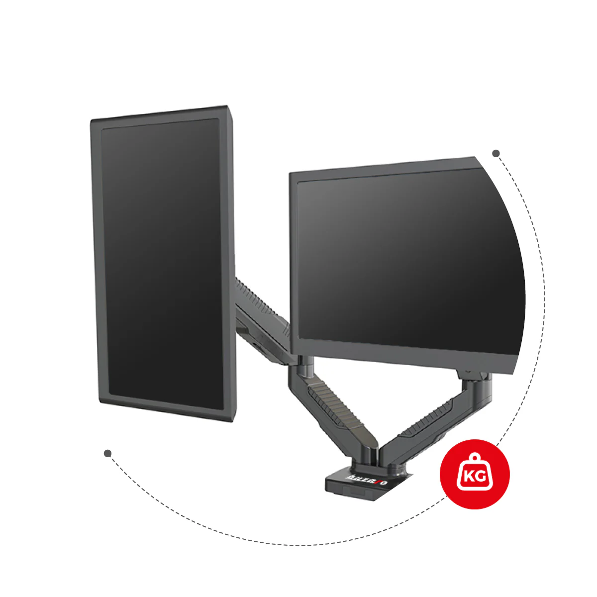 Uchwyt obrotowy  Huzaro Motion 2.3 na dwa monitory OUTLET - Image 17