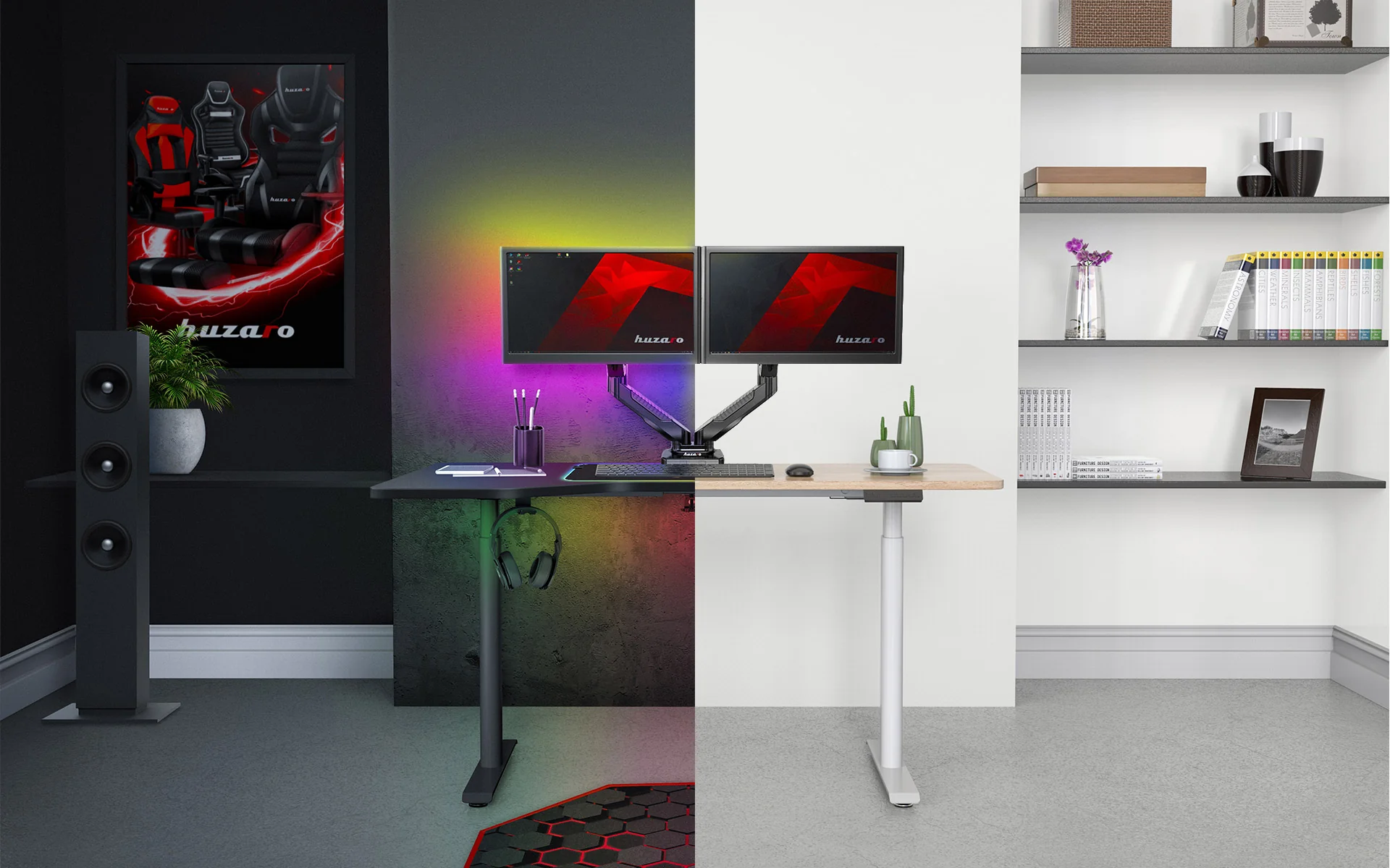 Uchwyt obrotowy  Huzaro Motion 2.3 na dwa monitory OUTLET - Image 20