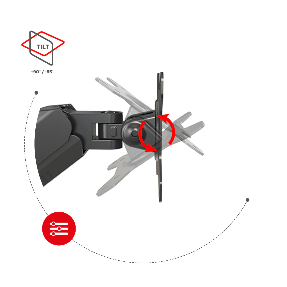 Uchwyt obrotowy  Huzaro Motion 2.3 na dwa monitory OUTLET - Image 6